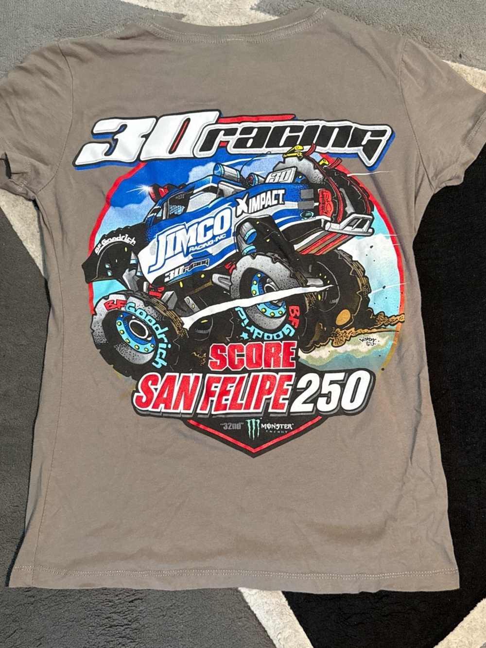 San Felipe 250 gray racing t-shirt